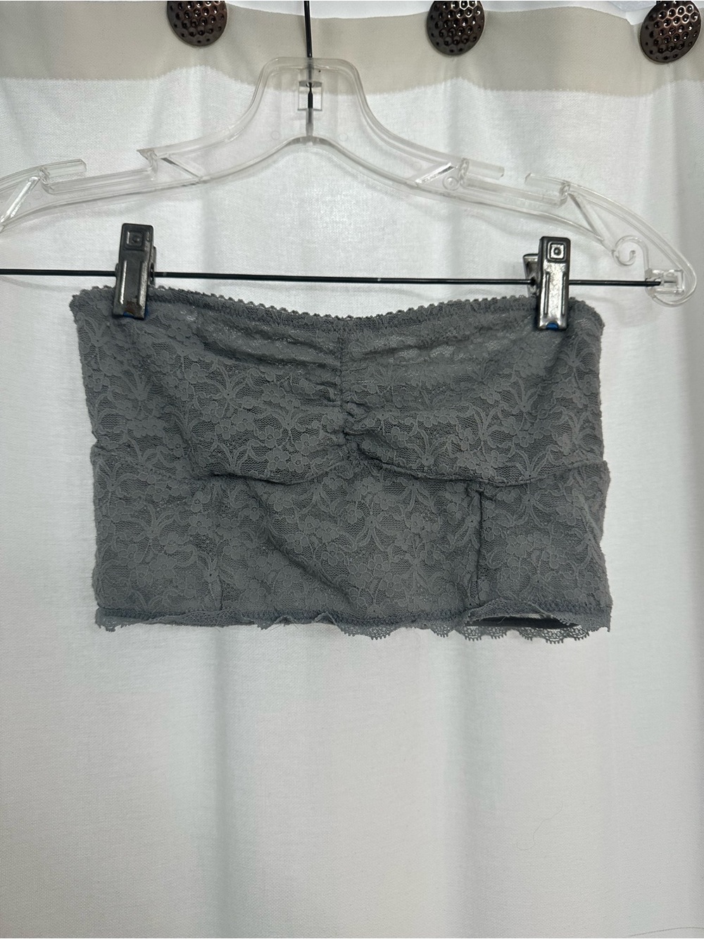 aerie Gray Lace Strapless Bandeau - Picture 1 of 4